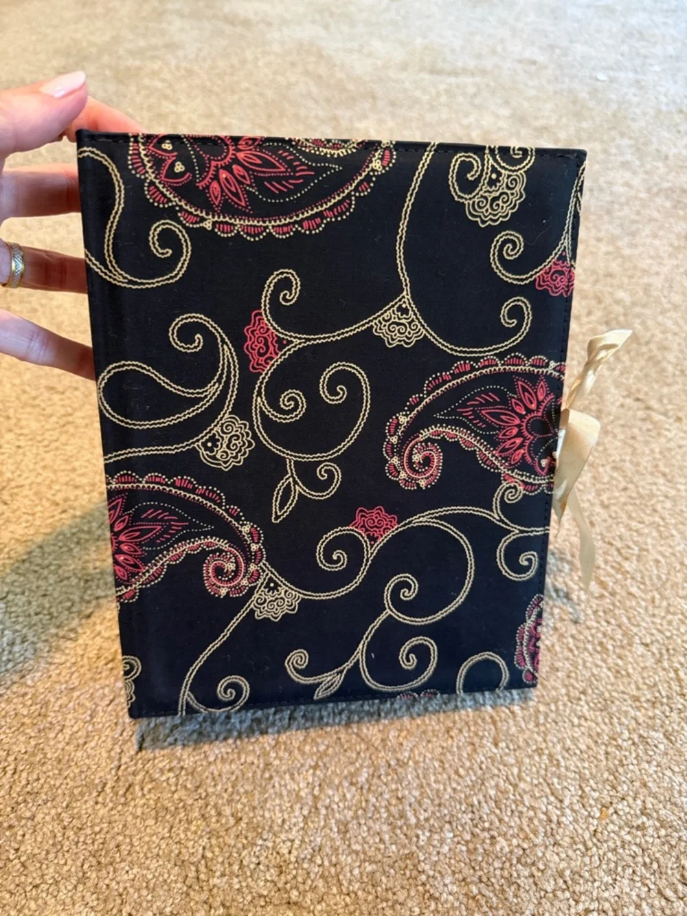 Elegant Black Paisley Photo Album Binder